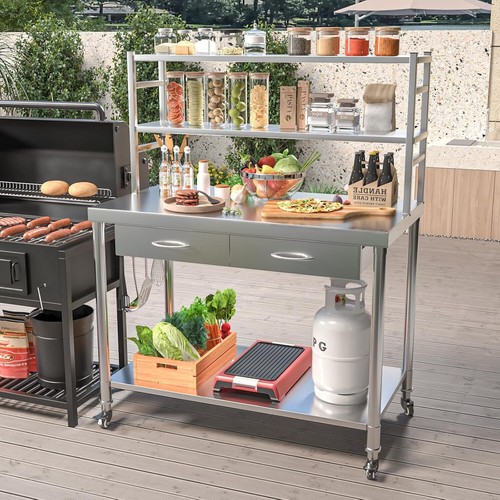 Stainless steel table - table, with