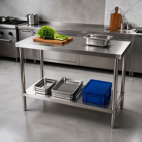 Stainless steel work table - steel, 40