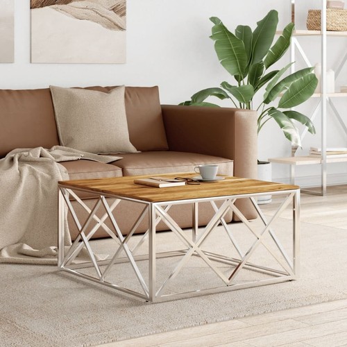 Vidaxl coffee table silver - coffee,
